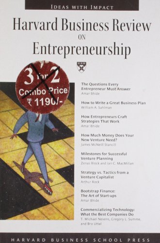 Harvard business review on entrepreneurship. Cover