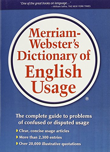 Merriam-Webster's dictionary of English usage. Cover