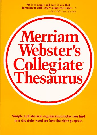 Merriam-Webster's collegiate thesaurus. Cover