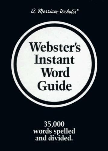 Webster's instant word guide. Cover