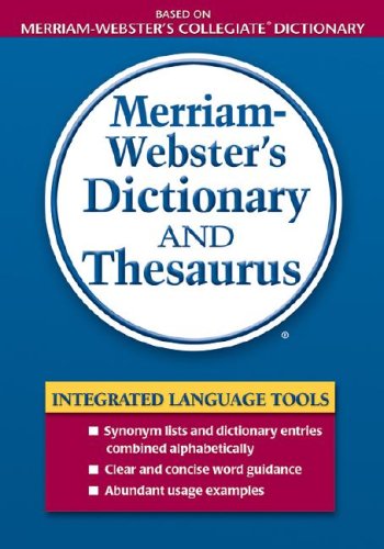Merriam-Webster's Dictionary and Thesaurus (Dictionary/Thesaurus) Cover