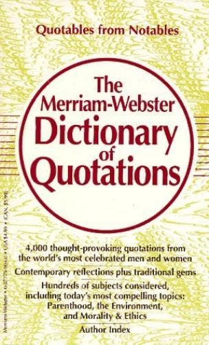 The Merriam-Webster dictionary of quotations. Cover