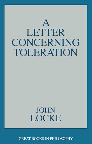 A Letter Concerning Toleration (Great Books in Philosophy Series) Cover