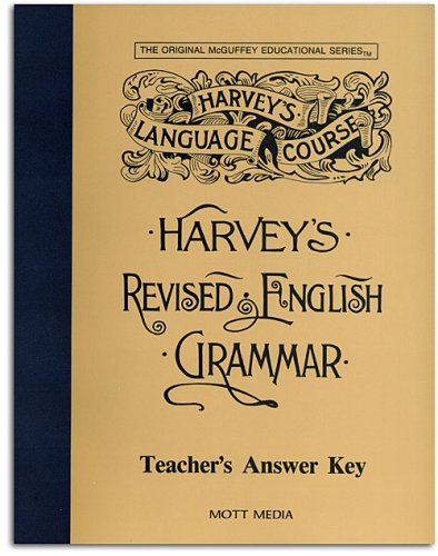 Harvey's Revised English Grammar Answer Key Cover