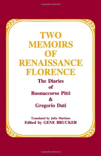 Two Memoirs of Renaissance Florence Cover
