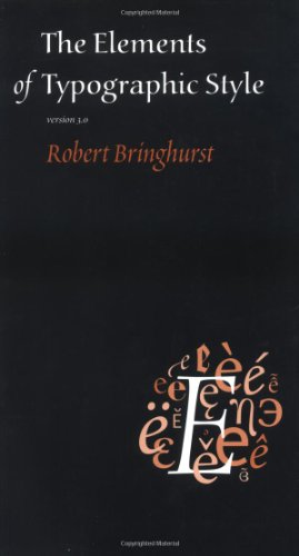 The Elements of Typographic Style Cover