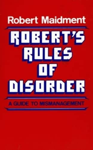 Robert's rules of disorder Cover