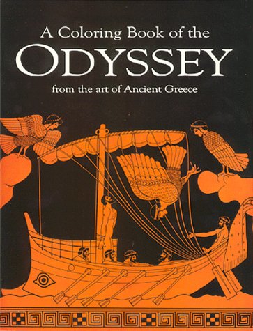 A Coloring book of the Odyssey from the art of Ancient Greece Cover