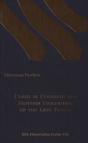 Death in Qoheleth and Egyptian biographies of the late period Cover