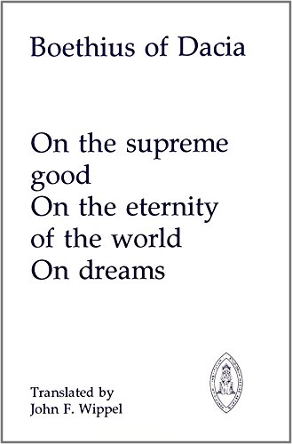 On the supreme good ; On the eternity of the world ; On dreams Cover