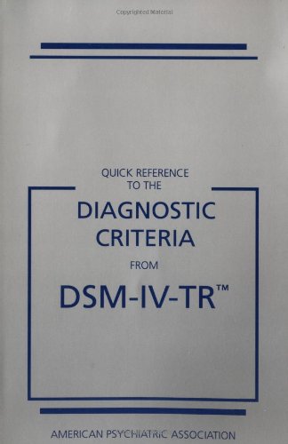 Diagnostic criteria from DSM-IV-TR Cover