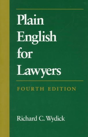 Plain English for lawyers Cover