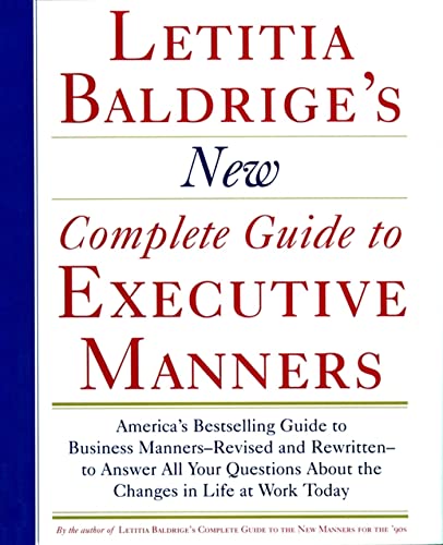 Letitia Baldrige's new Complete guide to executive manners. Cover