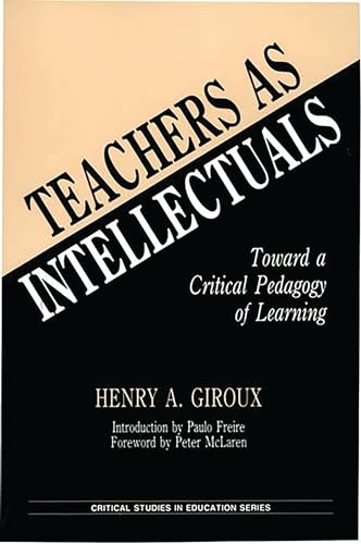 Teachers as intellectuals Cover