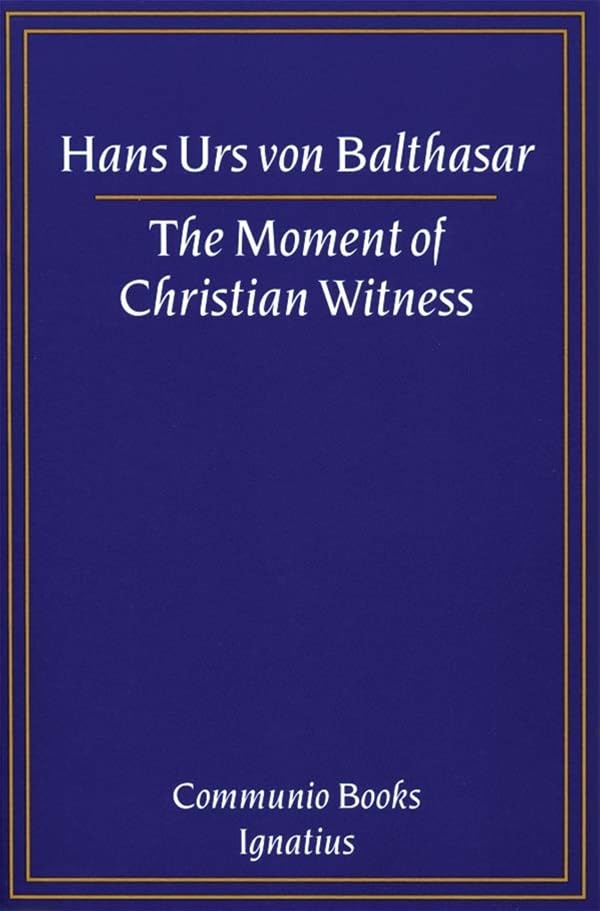 The moment of Christian witness Cover