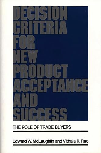 Decision criteria for new product acceptance and success Cover