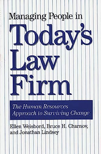 Managing people in today's law firm Cover
