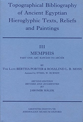 The Topographical Bibliography of Ancient Egyptian Hieroglyphic Texts, Statues, Reliefs and Paintings III Cover