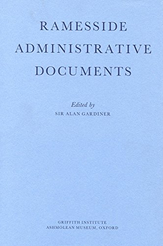 Ramesside Administrative Documents Cover