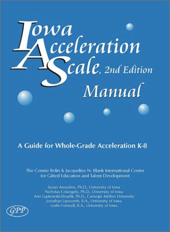 Iowa Acceleration Scale, 2nd Edition, manual Cover