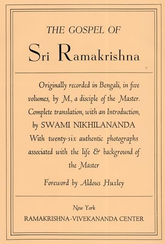 The Gospel of Sri Ramakrishna Cover