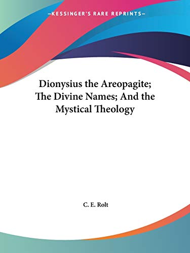 On the divine names and the mystical theology Cover