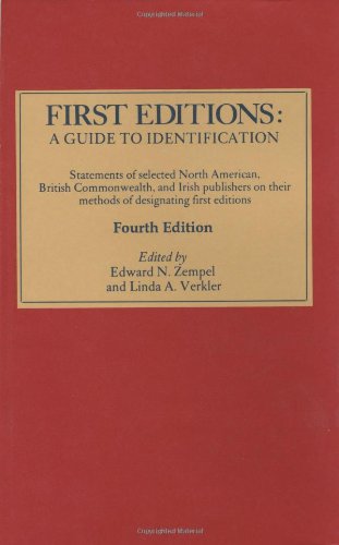First editions, a guide to identification Cover