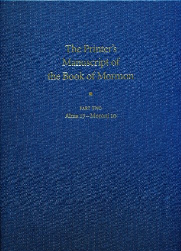 The Printers Manuscript of the Book of Mormon Cover