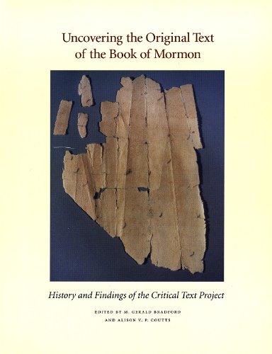 Uncovering the Original Text of the Book of Mormon Cover