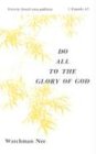 Do All to the Glory of God Cover