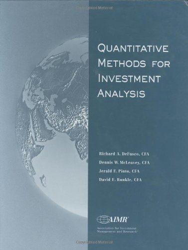 Quantitative methods for investment analysis Cover
