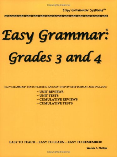 Easy Grammar 3 And 4 - Teacher Edition Cover
