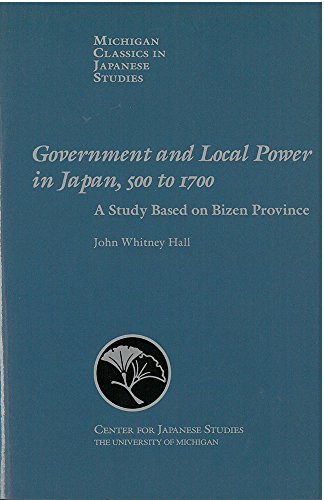 Government and local power in Japan, 500 to 1700 Cover