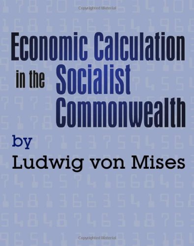 Economic calculation in the socialist commonwealth Cover
