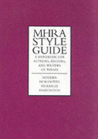 MHRA style guide Cover