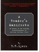 A reader's manifesto Cover