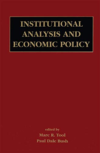 Institutional Analysis and Economic Policy Cover