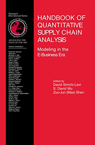Handbook of quantitative supply chain analysis Cover