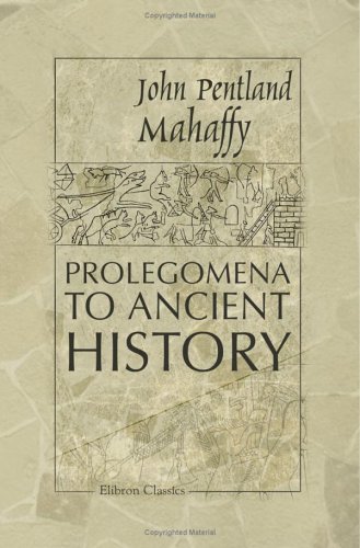 Prolegomena to Ancient History Cover