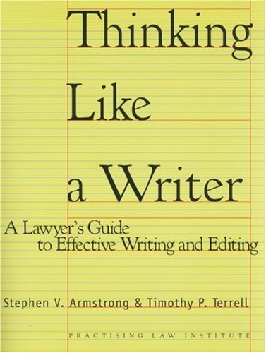 Thinking like a writer Cover