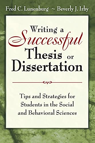 Writing a Successful Thesis or Dissertation Cover