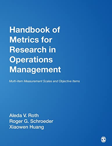 Handbook of Metrics for Research in Operations Management Cover