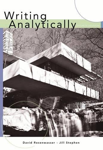 Writing Analytically Cover