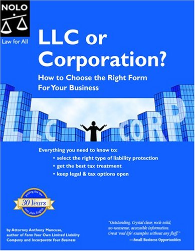 LLC or corporation? Cover