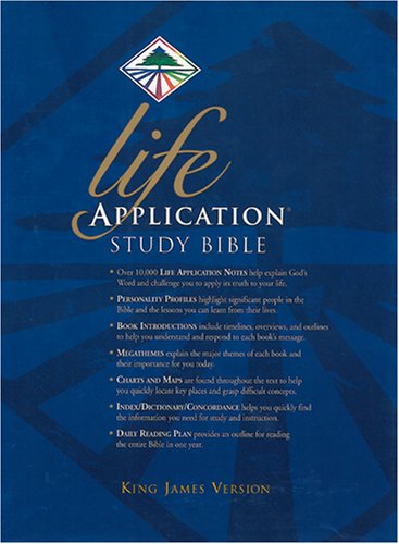 Life Application Study Bible: King James Version, Black, Leather Like (Life Application Study Bible: King James Version) Cover