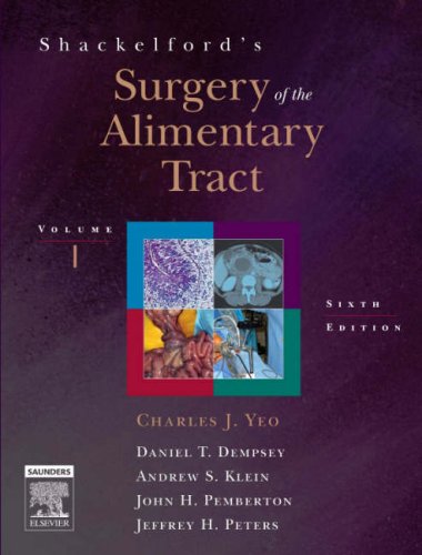 Shackelford's surgery of the alimentary tract Cover