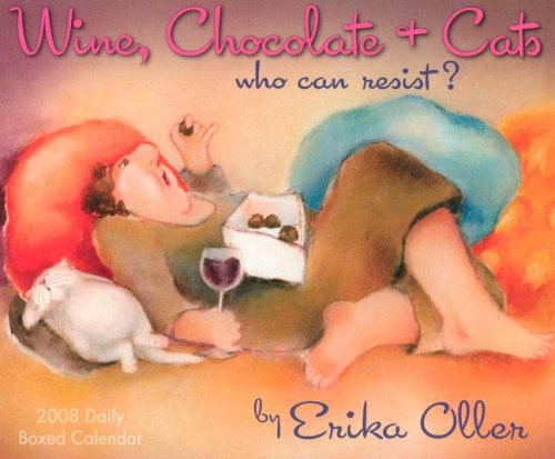 Wine, Chocolate & Cats 2008 Daily Boxed Calendar Cover