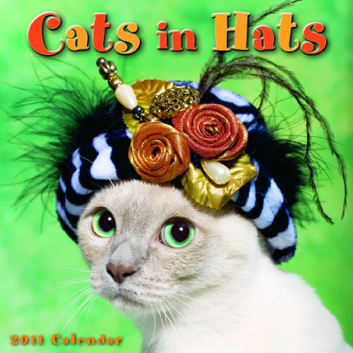 Cats in Hats 2011 Mini Wall Calendar Poster