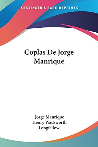 Coplas De Jorge Manrique Cover