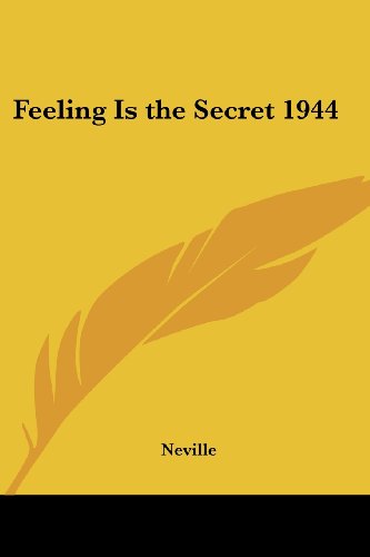 Feeling Is the Secret 1944 Cover